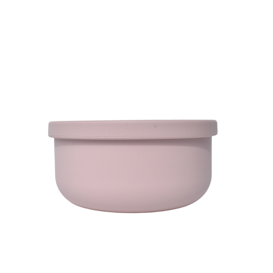Petite Eats Silicone Bowl with Lid Dusty Lilac