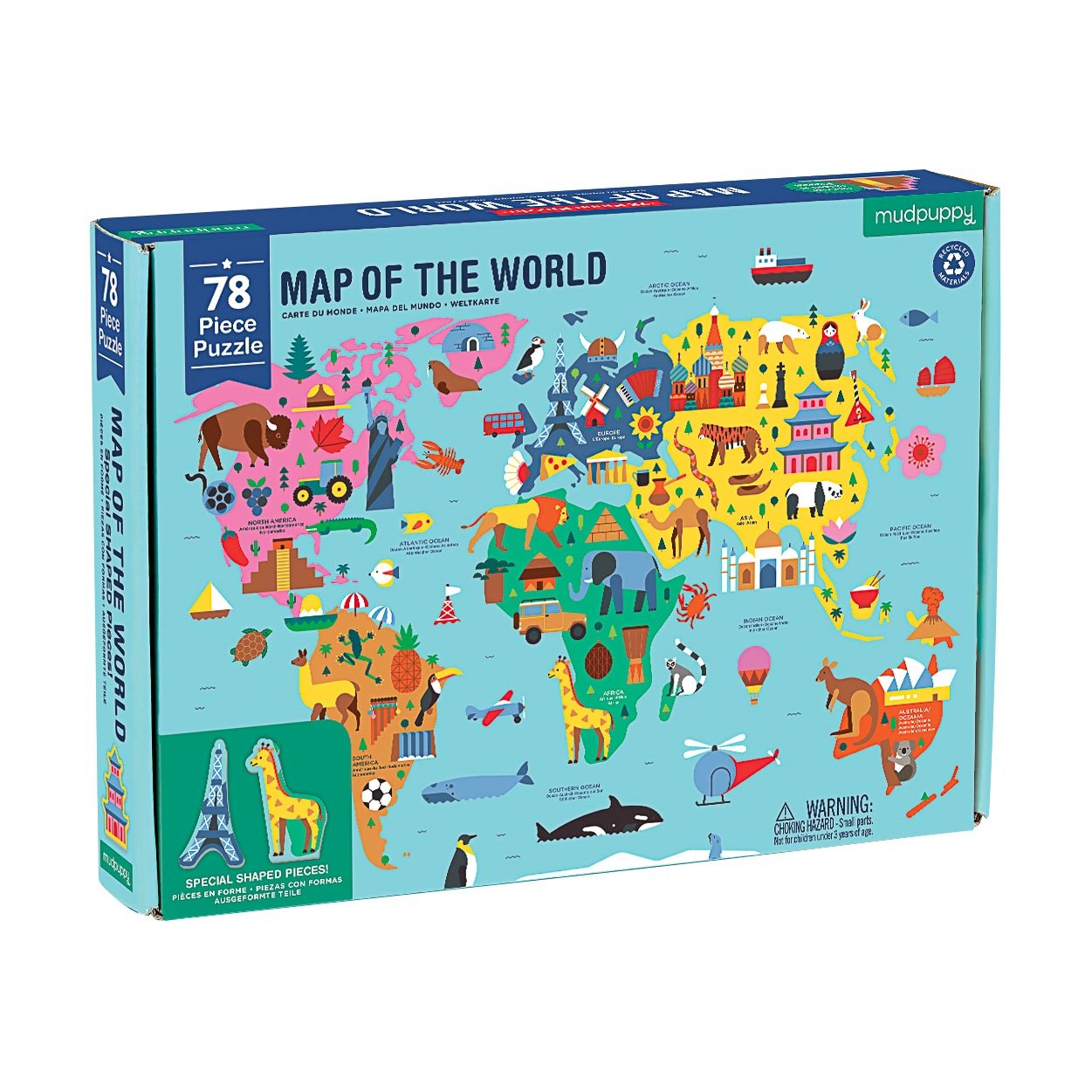 Map of the World Puzzle 78pce
