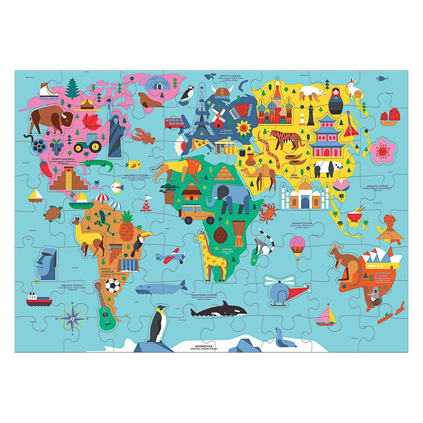 Map of the World Puzzle 78pce