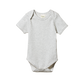 Nature Baby Short Sleeve Bodysuit Grey Marl Stripe