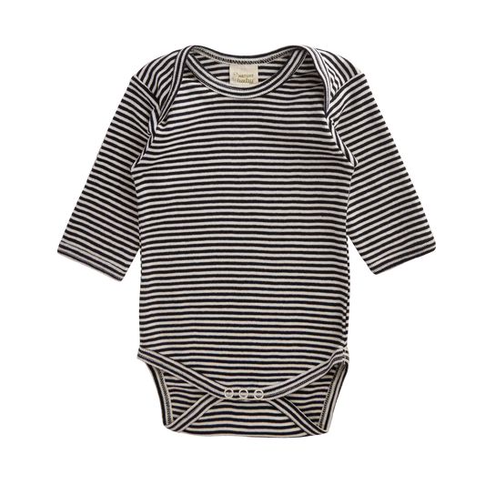 Nature Baby Long Sleeve Bodysuit Navy Stripe