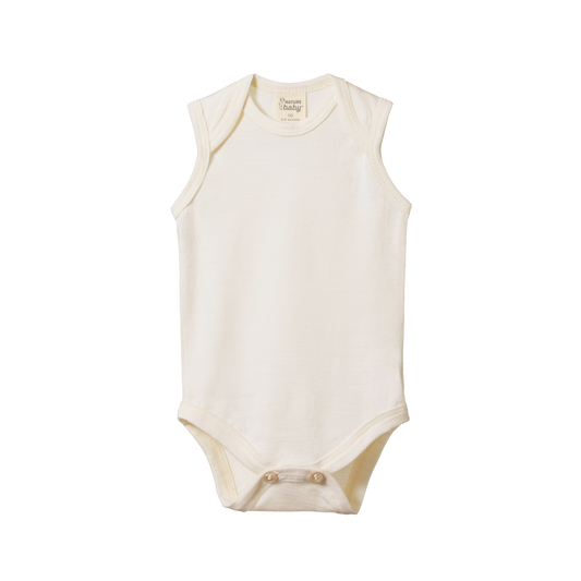 Nature Baby Merino Essential Singlet Bodysuit Natural