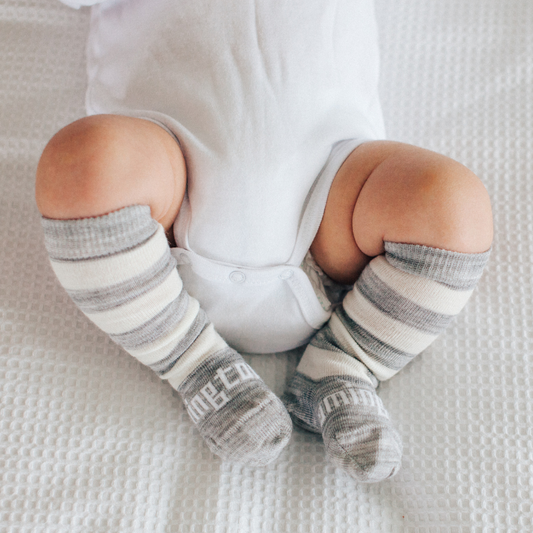 Lamington Baby Merino Knee High Socks Pebble
