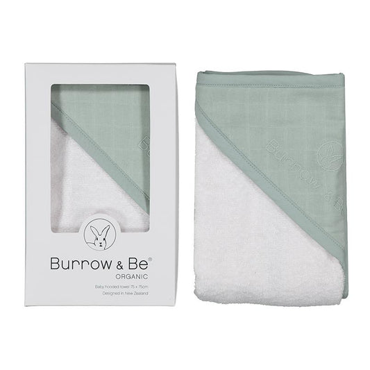 Burrow & Be Baby Hooded Towel Sage