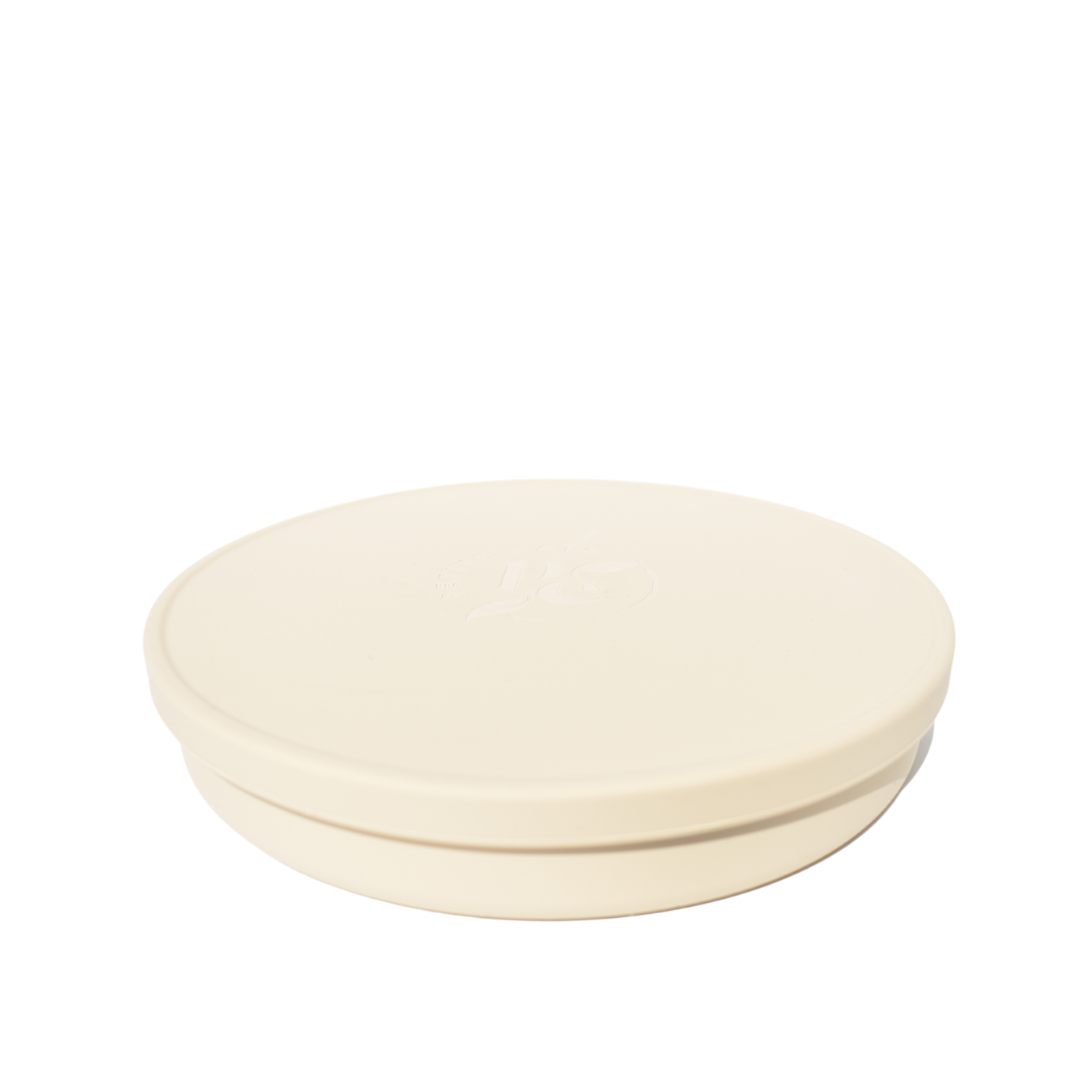 Petite Eats Silicone Plate with Lid Sand