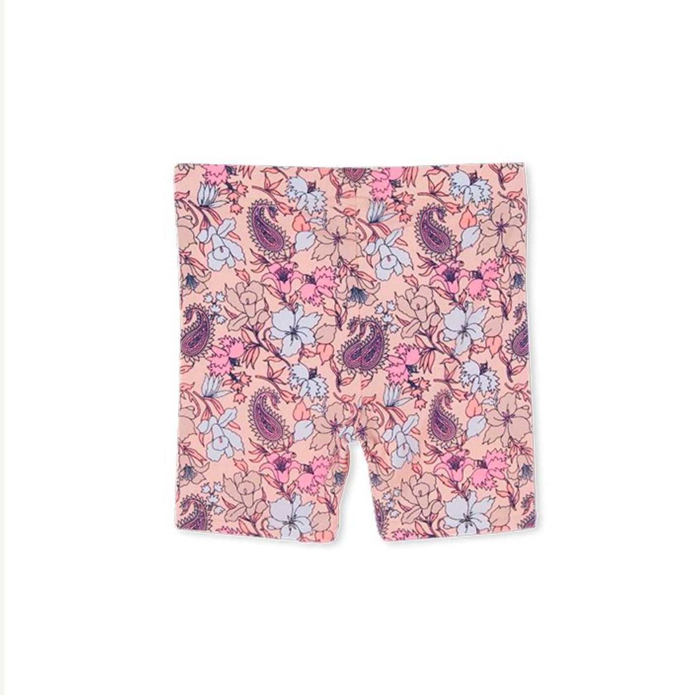 Milky Paisley Floral Baby Bike Shorts