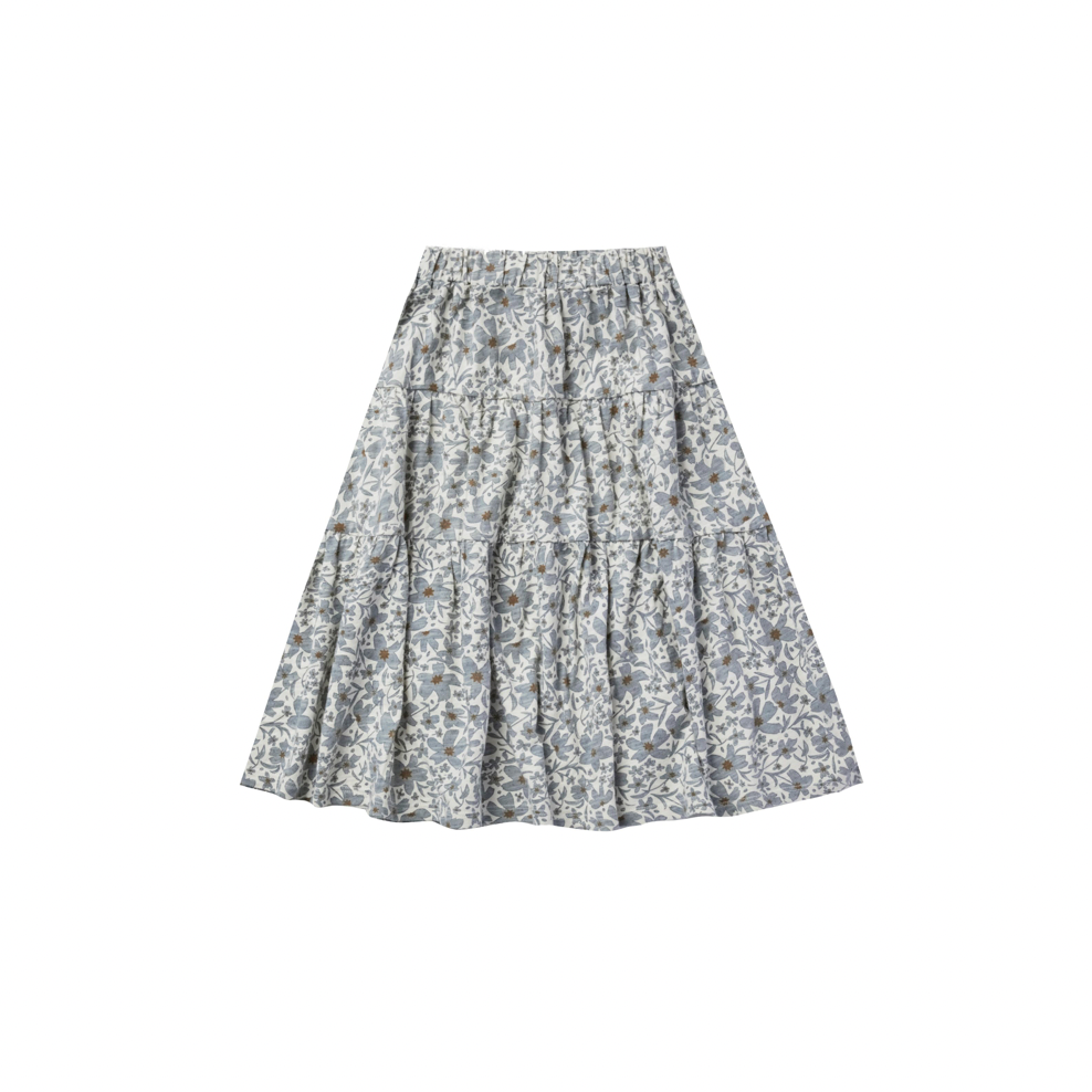 Rylee & Cru Tiered Midi Skirt Georgia Blue Floral – Little Trooper Limited