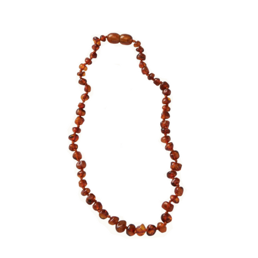 Nature Baby Amber Teething Necklace Cognac