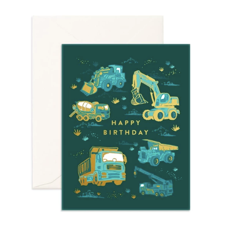 Happy Birthday Trucks Greeting Card