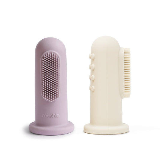 Mushie Finger Toothbrush Soft Lilac/Ivory