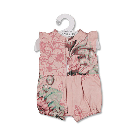 Burrow & Be Doll Clothing Tropical Bouquet Romper