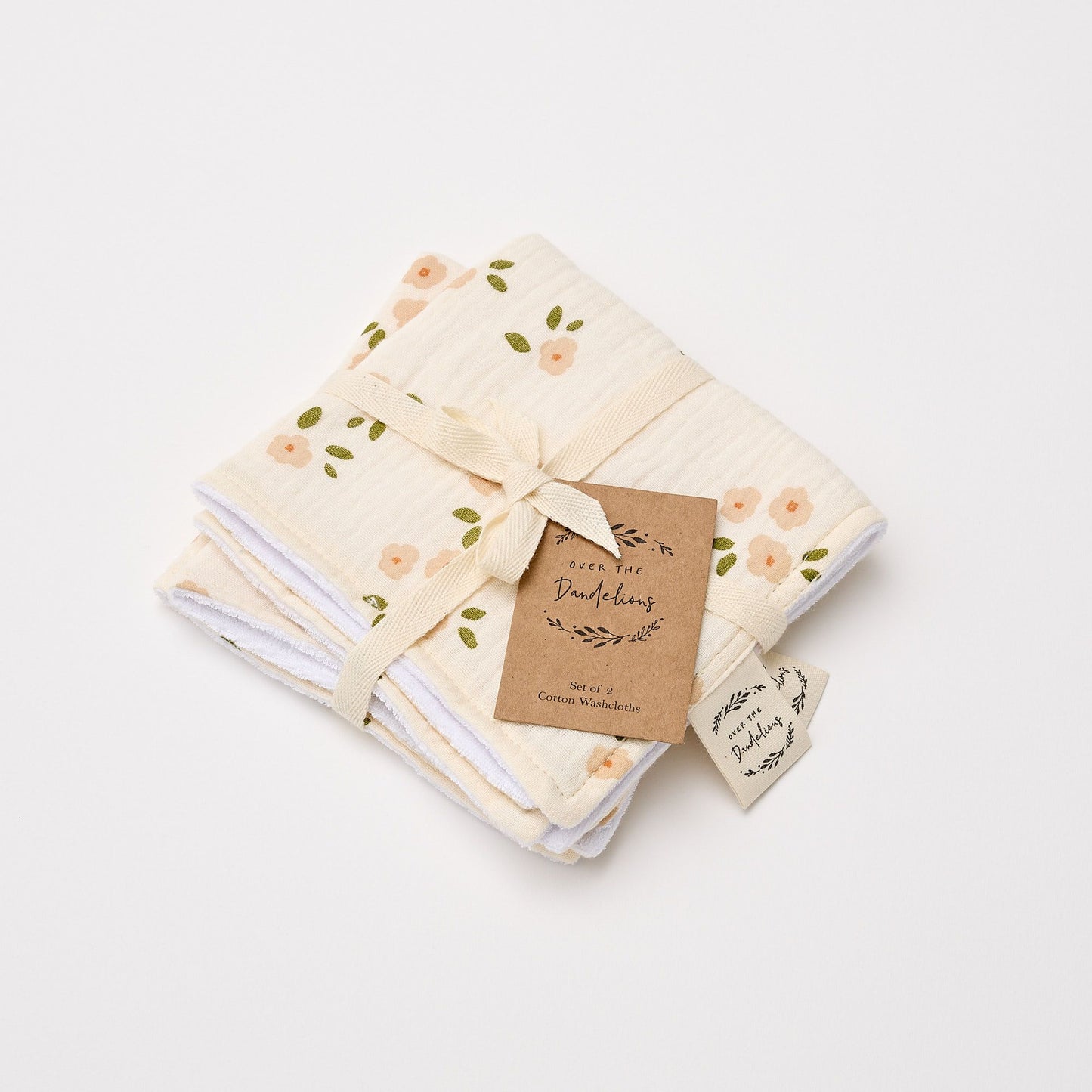 Over the Dandelions Washcloth Set of 2 Daisy