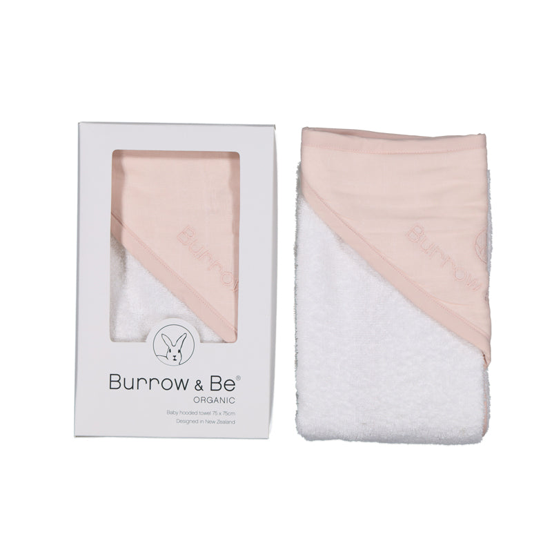 Burrow & Be Baby Hooded Towel Blush