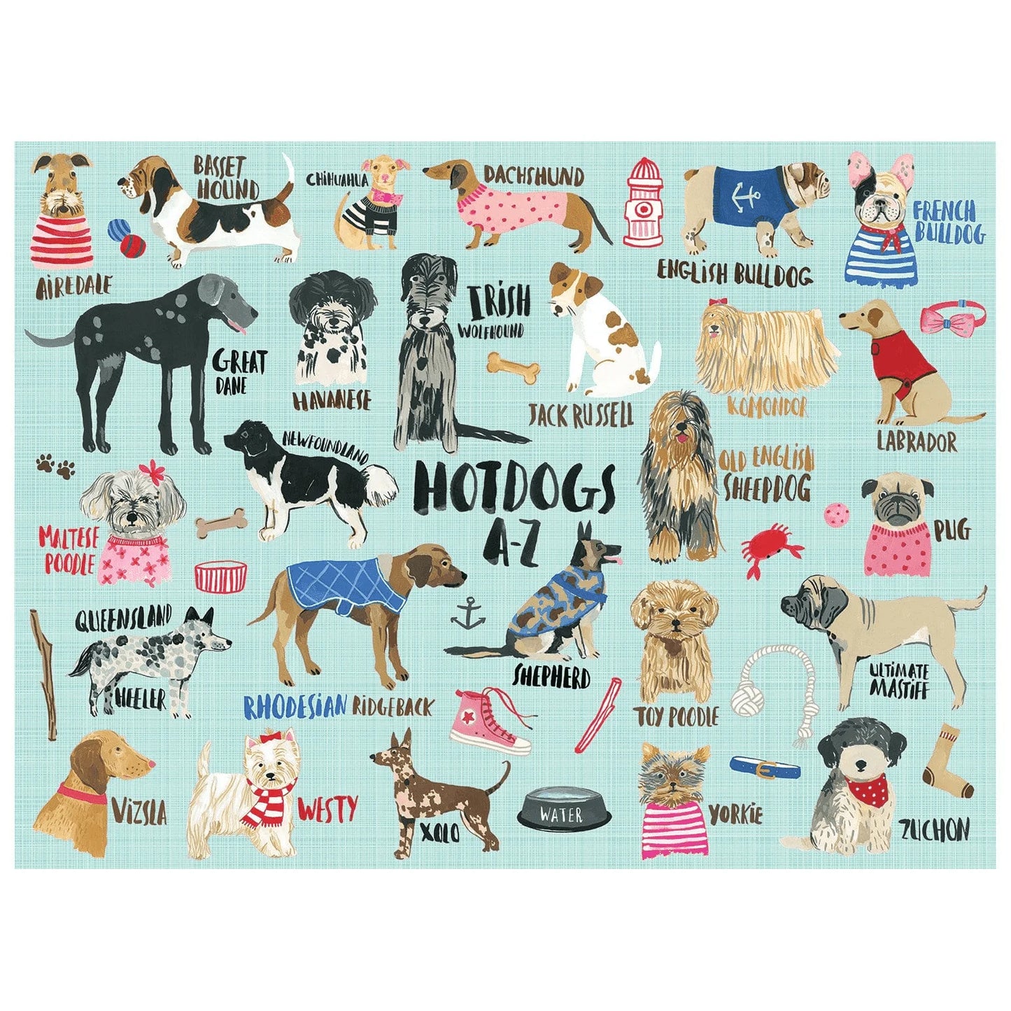Hot Dogs A-Z 1000 Piece Family Puzzle