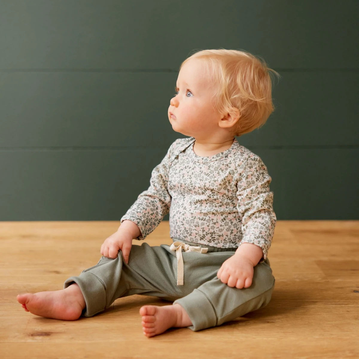 Nature Baby Merino Essentials Drawstring Pants Nettle