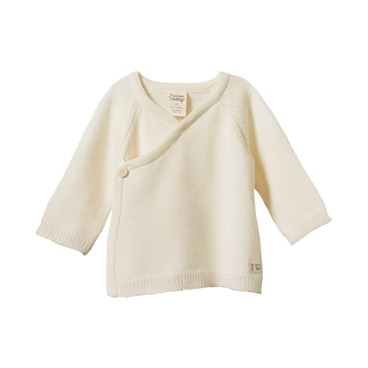 Nature Baby Merino Knit Kimono Jacket Natural