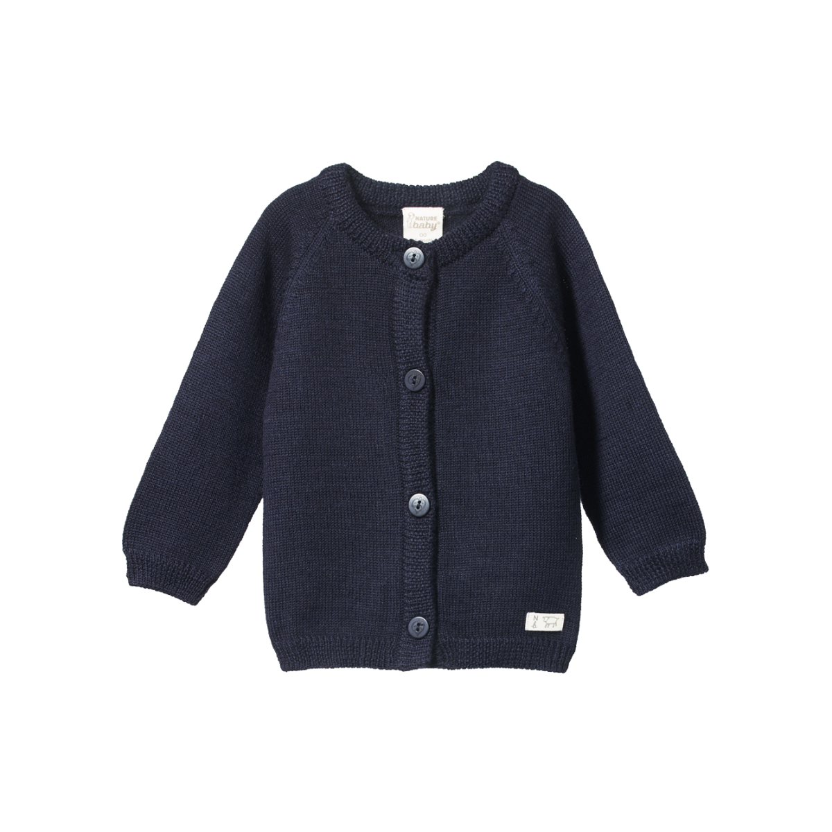 Nature Baby Merino Knit Cardigan Navy