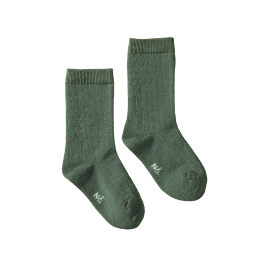 Nature Baby Organic Wool Rib Socks Nettle