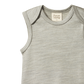 Nature Baby Merino Essential Singlet Grey Marl