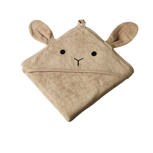 Nature Baby Bunny Hooded Towel Nougat