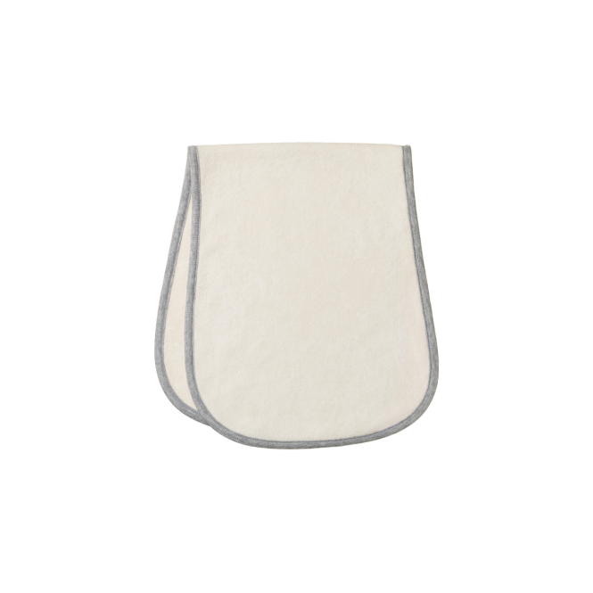 Nature Baby Burp Cloth 2 Pack Natural/Grey Marl