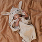 Nature Baby Bunny Hooded Towel Nougat