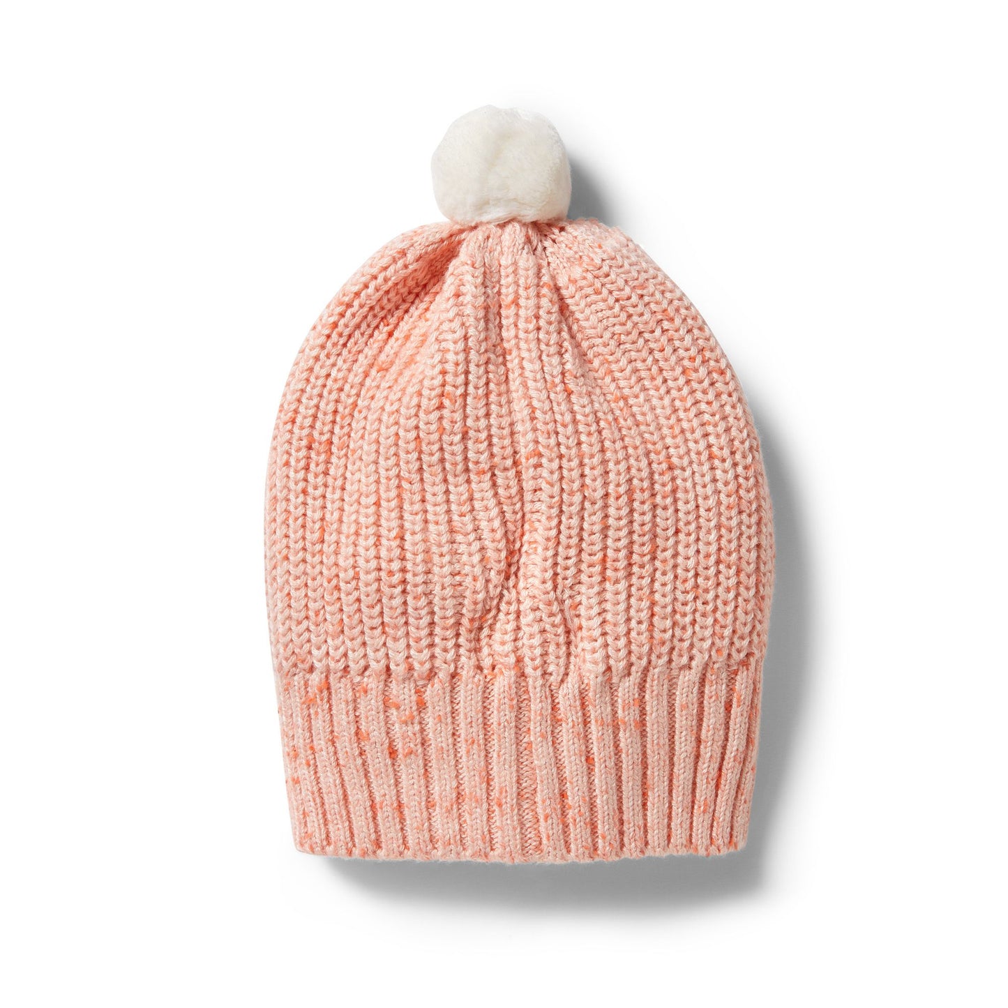 Wilson & Frenchy Knitted Rib Hat Silver Peony Fleck