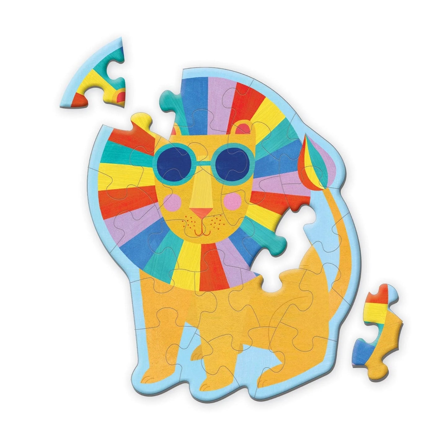Rainbow Lion Shaped Mini Puzzle 24 Pieces