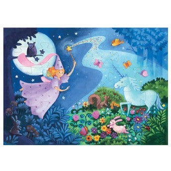 Silhouette Puzzle Fairy & Unicorn