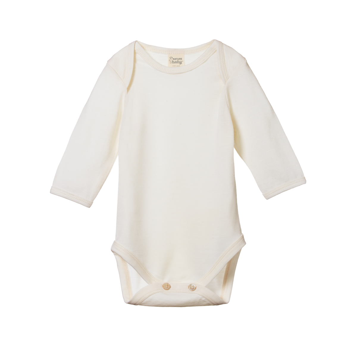 Nature Baby Merino Essential Long Sleeve Bodysuit Natural